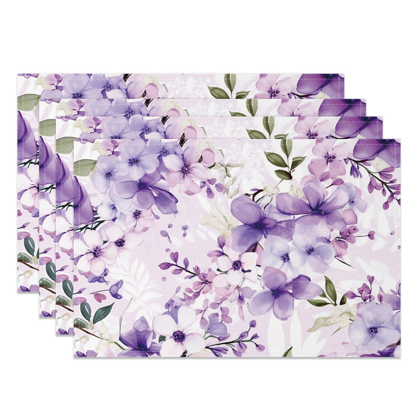 

Elegant Floral Rose Placemats Set - Vintage Inspired Table Mats for Dining, High Tea, Wedding Decor - Delicate & Sophisticated D 30x45cm-4PC