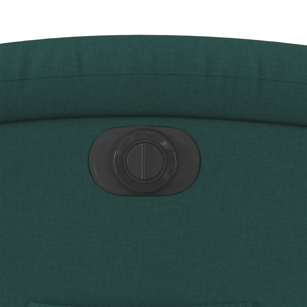 Electric Recliner Chair Dark Green Fabric