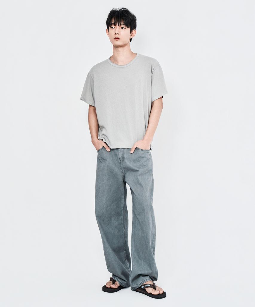 WAAR M292 Cation Wide Pants_Sage Grey