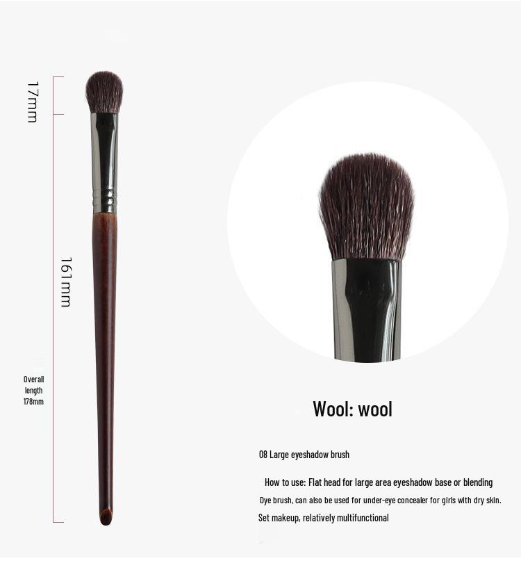 Wool Highlighting Makeup Brush Set - 24 Pieces: Includes MUF Series Concealer & Loose Powder Brushes