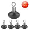 Attrezzatura da pesca da 10 pezzi/pacco Running Slider Bead Swivel Pulley Line Rig Nero.