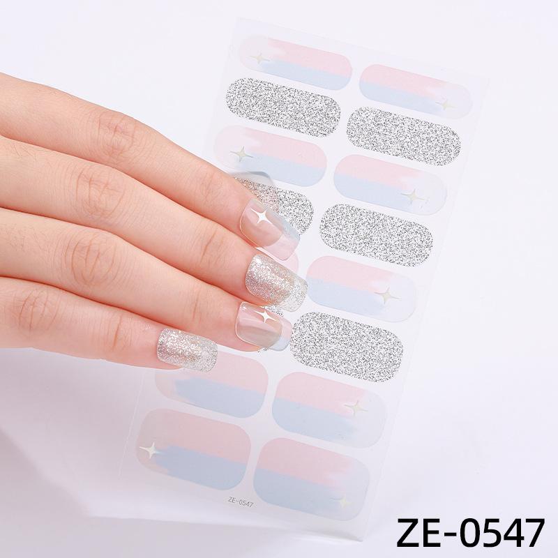 French Manicure Stickers Waterproof Nail Polish Film Nail Stickers