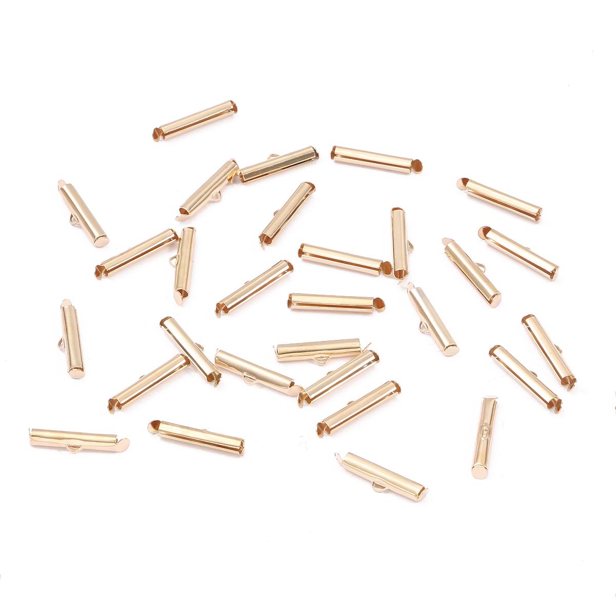 

Новые 30-50 шт., обжимные застежки, колпачки-слайдеры, DIY, разъемы для ожерелья, браслета, ювелирные изделия, фурнитура 20mm 50pcs