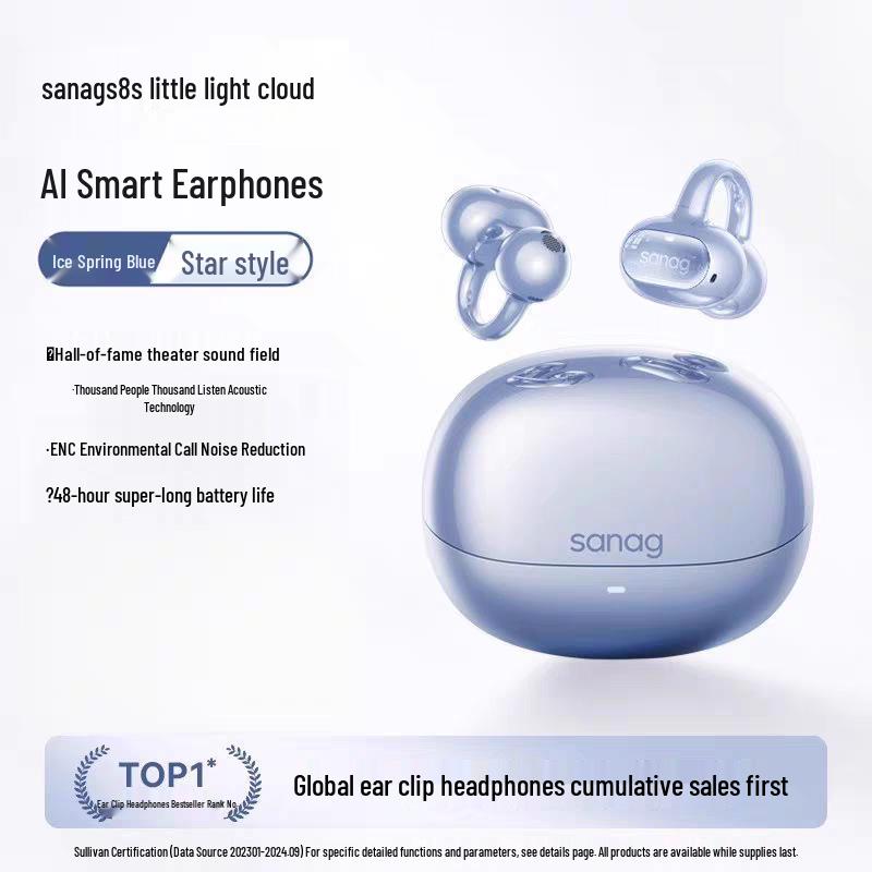 Sena S8SAI 2025 Bluetooth Ear-Clip Air Conduction Open-Ear Sports Earphones