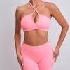European & American Shockproof Sports Bra Set: Yoga, Running, Large Bust Support, Women's Fitness Beauty Collection