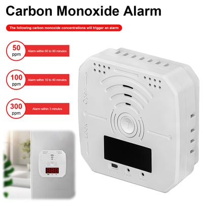 Digital Carbon Monoxide Alarm Detector Battery Powered CO Leak Detector Sound Light Warning Mini CO Sensor for Home Kitchen