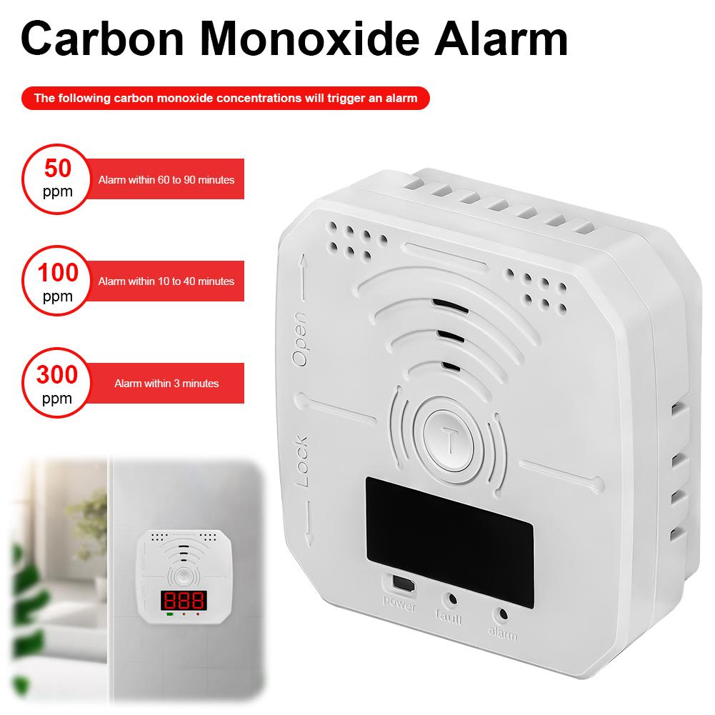 Digital Carbon Monoxide Alarm Detector Battery Powered CO Leak Detector Sound Light Warning Mini CO Sensor for Home Kitchen