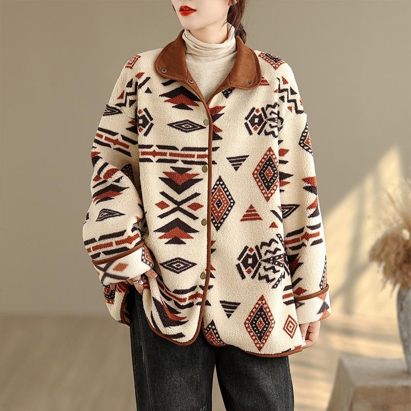 

женские шерстяные винтажные куртки больших размеров с длинным рукавом, повседневные свободные весенне-осенне-зимние куртки-пальто, верхняя одежда XXXL