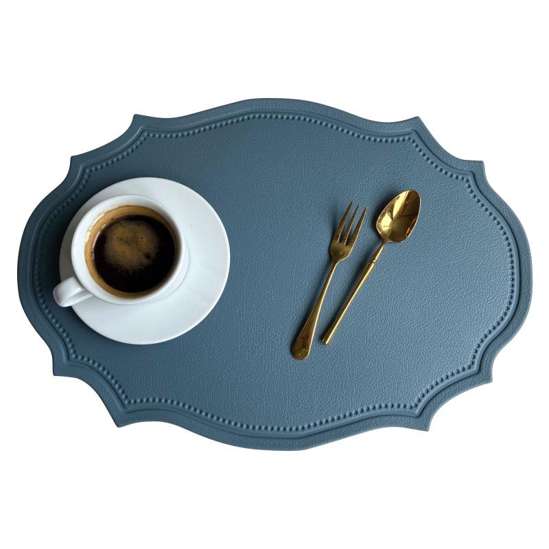 

Подставка под стол в западном стиле, подставка под столовую посуду, маслостойкая, водостойкая, теплоизоляционная, из искусственной кожи, нескользящая, подставка под миску в стиле ретро, подставка под чашку 43x30x0.2cm