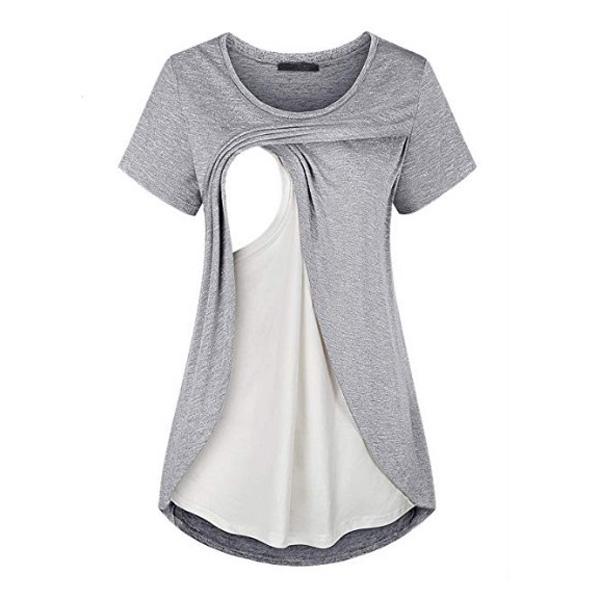 Mujeres embarazadas Manga corta Capas De lactancia Tops Maternidad Lactancia  Materna Camisetas comprar a buen precio — entrega gratuita, reseñas reales  con fotos — Joom