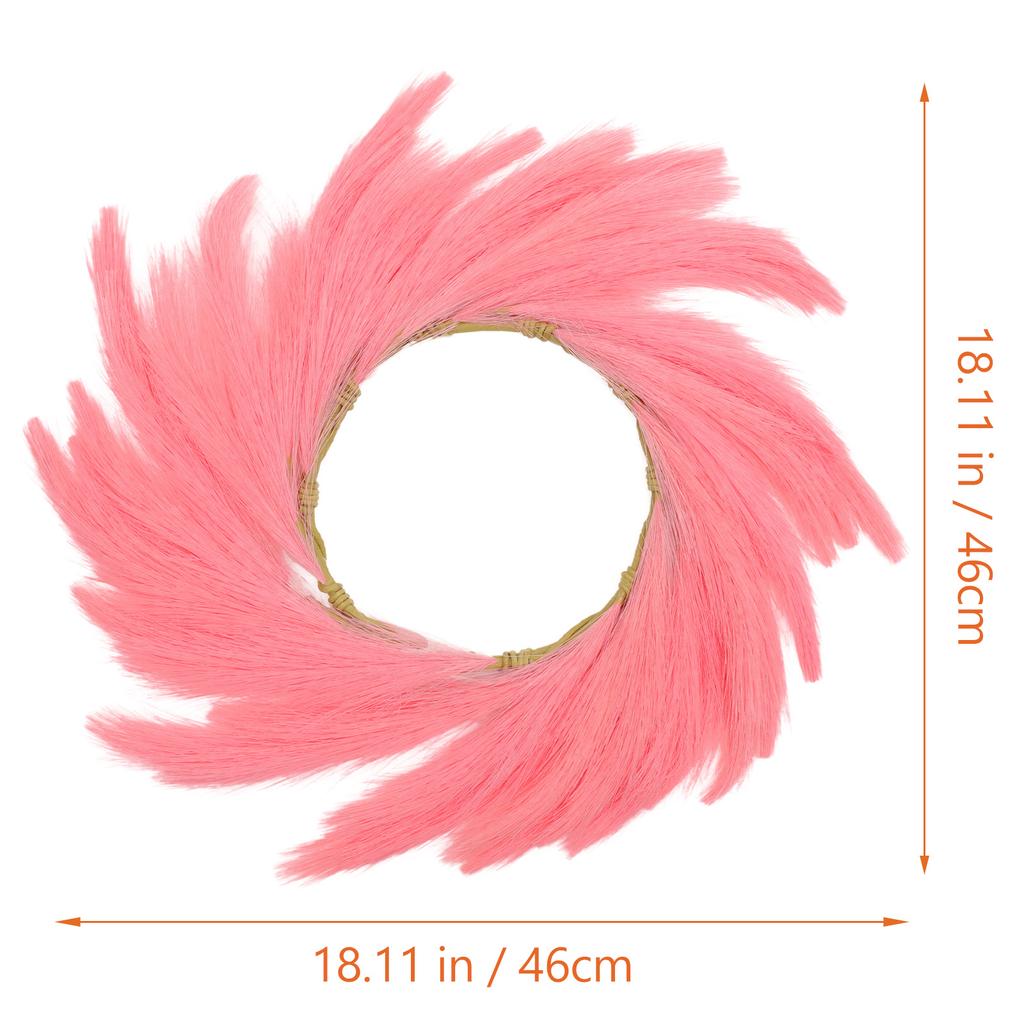 Artificial Phragmites Wreath Simulated Reed Wreath Stylish Faux Pampas Grass Home Ornament Wall Hanging Decoration