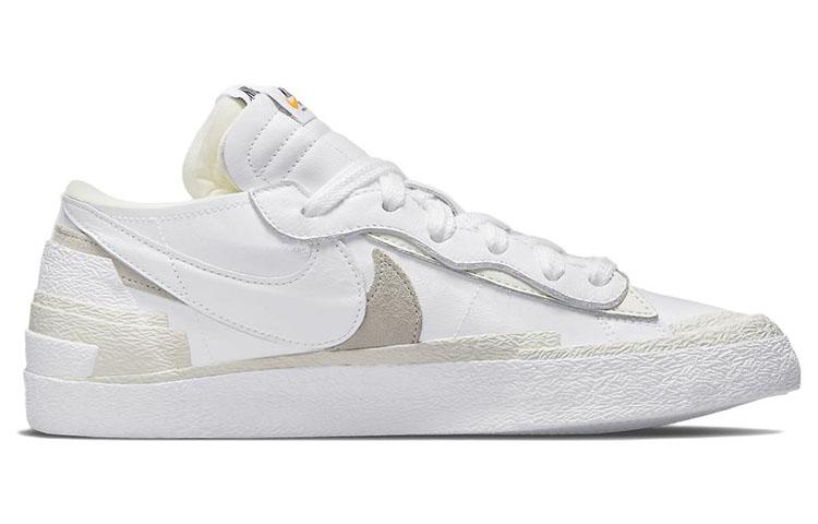Nike Blazer Low Sacai Λευκό Δέρμα Πατέντας DM6443-100