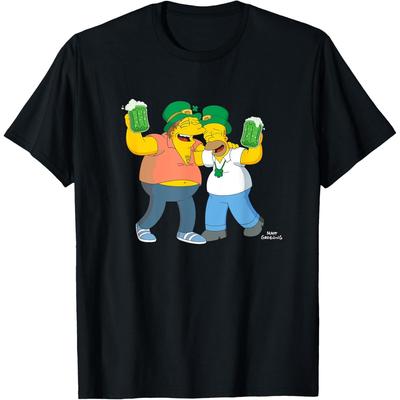 The Simpsons Homer and Barney Cheers To St. Patrick’s Day Cotton Men T Shirt