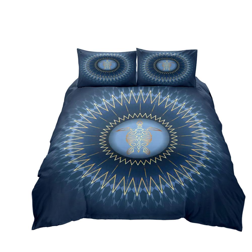 Vintage Glass Mosaic Duvet Cover Set King Queen Double Twin Single Mandala Bed Linen Set