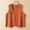 Summer Loose V Neck Sleeveless Jacket Women's Vest
