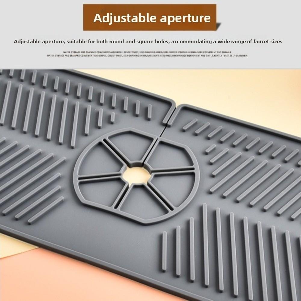 Silicone Faucet Drain Pad Splash-Proof Anti Slip Kitchen Sink Mat Easy Clean Water Catcher Countertop Splash Mat Home Gadgets