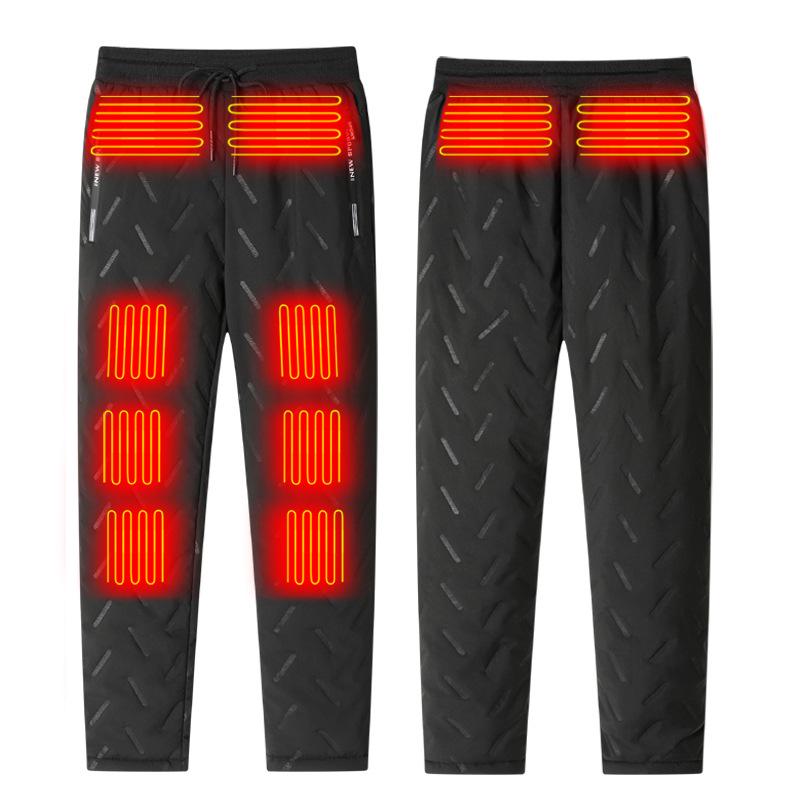

Унисекс брюки с подогревом на флисовой подкладке с 10 зонами нагрева, регулируемые для защиты талии и коленей зимой для всех возрастов L (85-105 lbs)