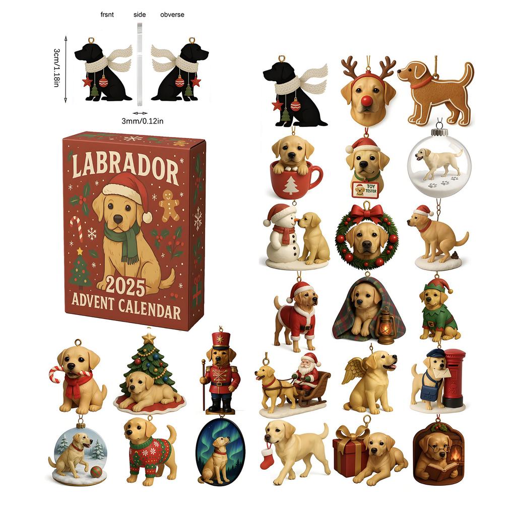 2D Plochý Akrylový Mystery Box 24ks Přívěsek s Krabičkou Letadla Zábavný Vánoční Odpočítávací Kalendář