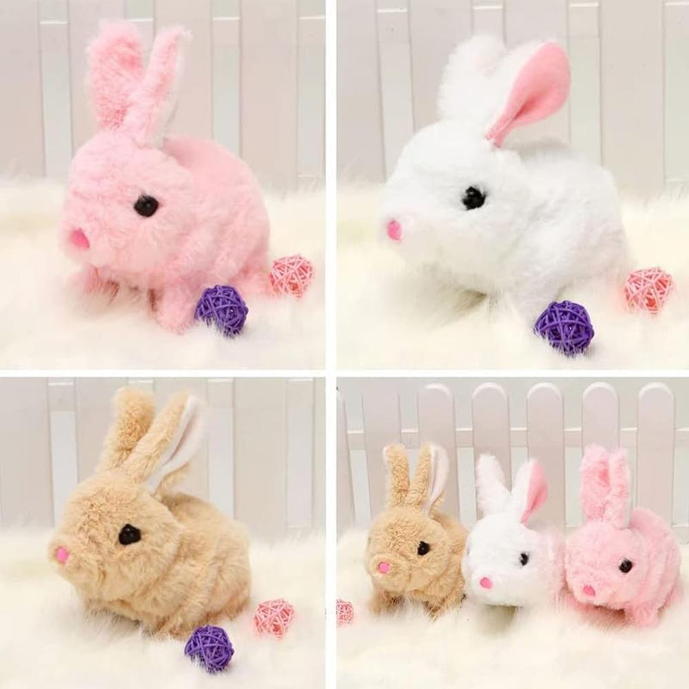Easter Bunny Toy Plush Rabbit Easter Electronic Interactive Toy Bunnies Can Walk and Talk with Sounds and Movements for Gift