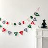 Christmas Banner Garland Wool Felt Triangle Merry Christmas Decor for Home Navidad Christmas Ornaments Xmas Decor New Year