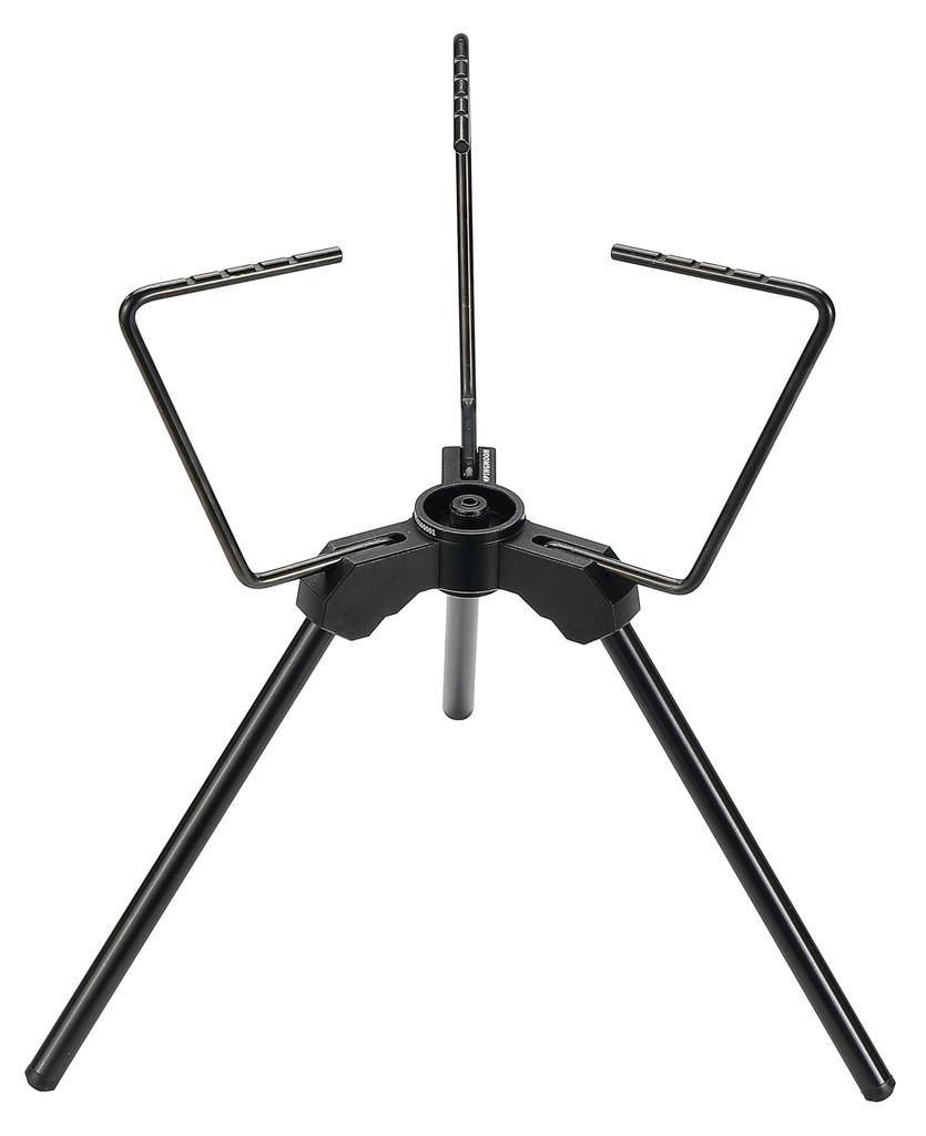 CAMPING MOON Smart Stand, Short Type, with Upper Support (Trivet), Gas Stand, Black Gear, BKZ02