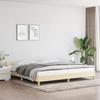 VidaXL Bed Frames with Headboard Slat Base Upholstered Bed Slat Frame Double Bed Adult Bedroom Furniture Cream 347444