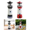 Solar Lighthouse Garden Statue Decorative Landscape Lamp 28cm Yard Ornament for Balcony Outside