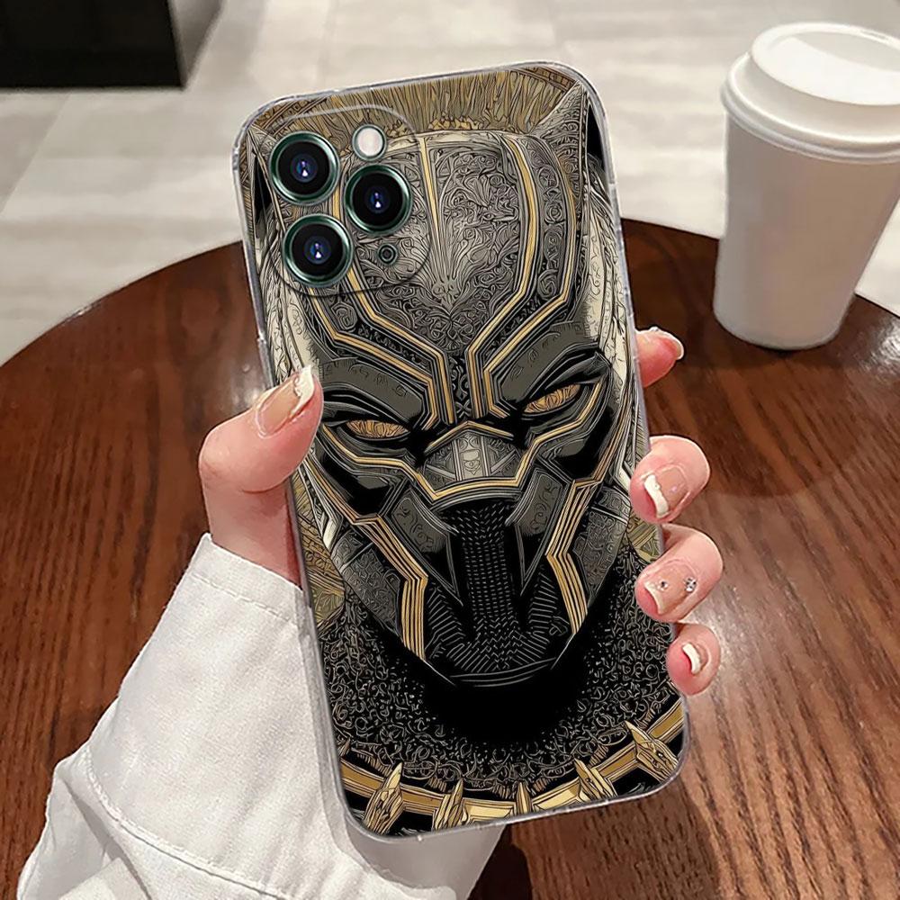 Coque de téléphone Marvel Spider-Man Iron Man Black Panther Pour iPhone 17 Pro Max 17E 11 12 13 14 15 16 Pro Max Plus 17 Air 16E XS Housse Souple