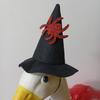 Witch Porch Goose Outfits Outdoor Halloween Goose Clothes with Witch Hat Tutu Skirt Bowtie for 23" High Cement Goose Statue Lawn Garden Decor