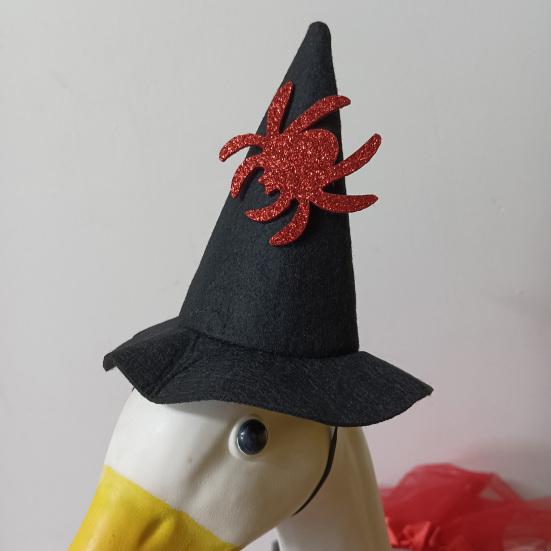 Witch Porch Goose Outfits Outdoor Halloween Goose Clothes with Witch Hat Tutu Skirt Bowtie for 23" High Cement Goose Statue Lawn Garden Decor