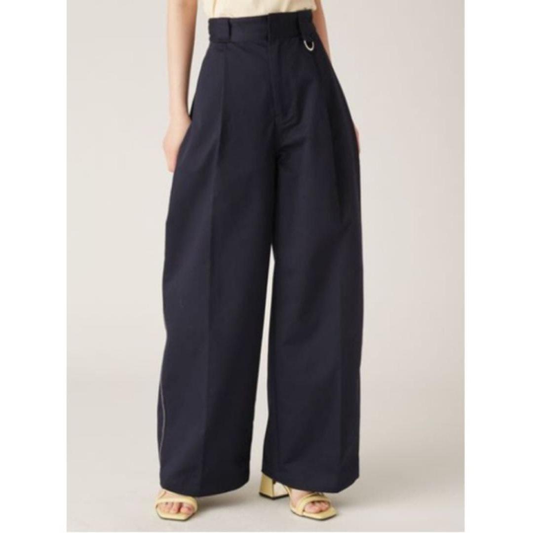 DickiesLILYBROWN Stitch Work Tuck Baggy Pants Size 0