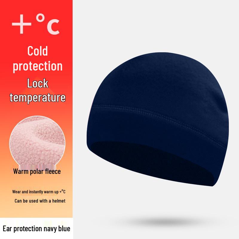 Outdoor Fleece-Lined Ear-Warming Cycling and Ski Helmet Liner