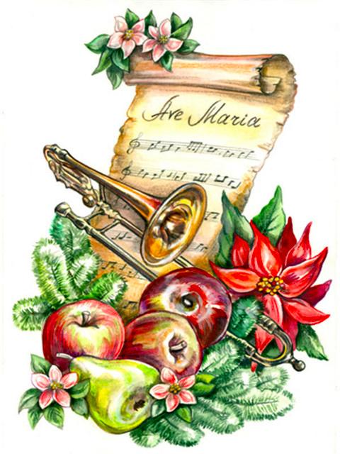 Full Square Diamond Mosaic Landscape Piano Picture Of Rhinestones 5D Diamond Painting Flower Guitar Home Decoration