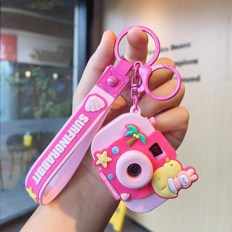 Liebevoller Leucht-Projektor-Kamera-Schlüsselanhänger Dekorativer Cartoon-Schlüsselanhänger Geschenk für alle Anlässe