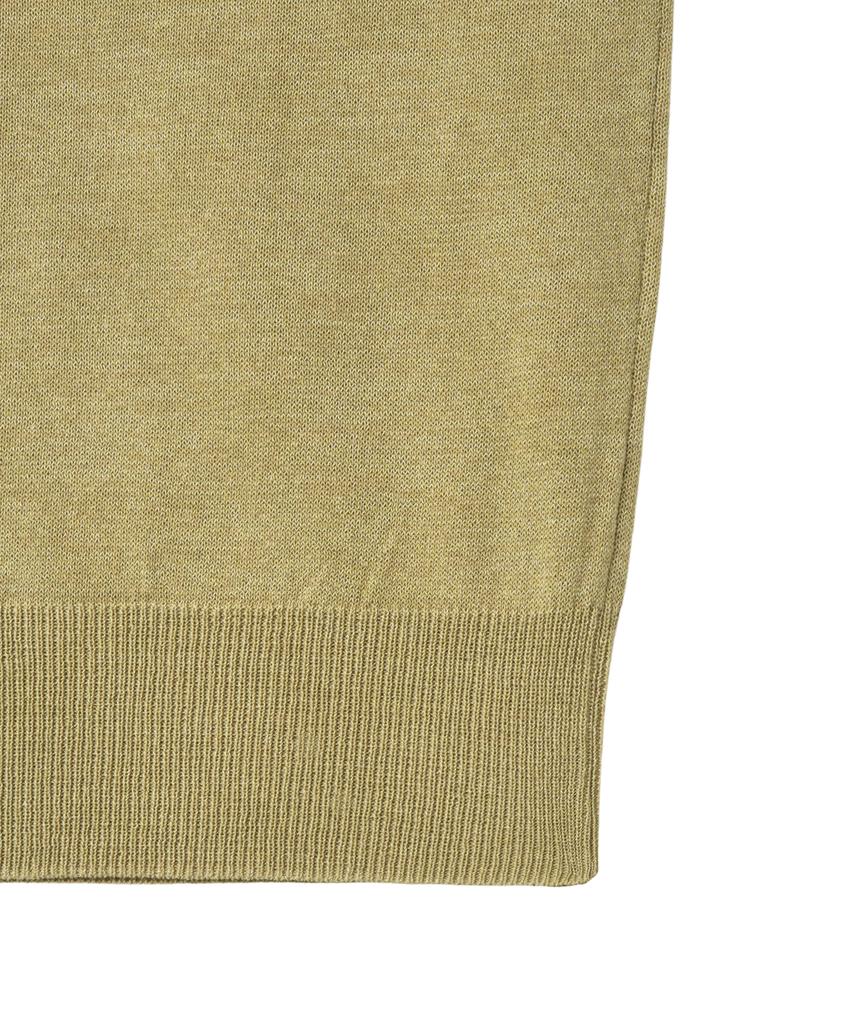 NOIRER FOR WOMAN Linen Off-Shoulder Knit (Light Khaki)