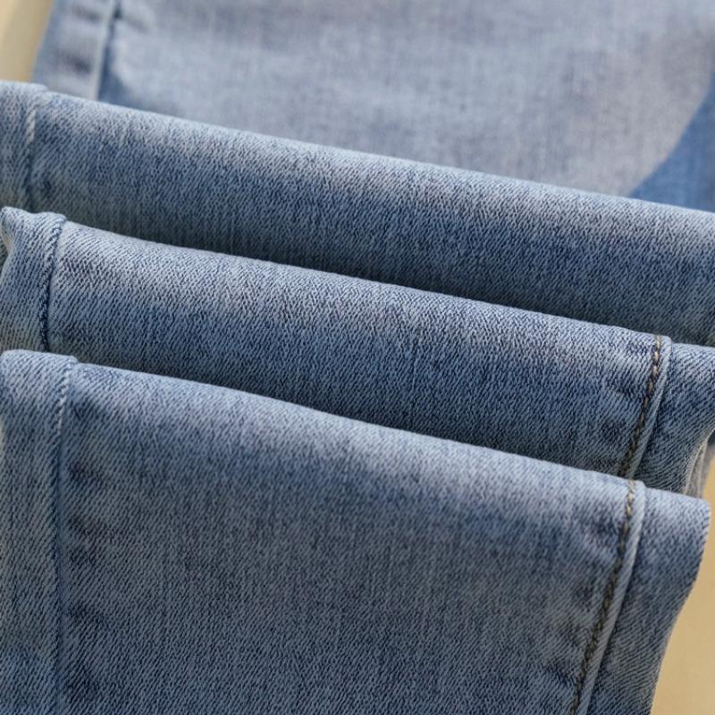 Stretch Jeans s dvojitým zapínáním na malé nohy Slim Slim Pencil Kalhoty