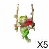 Hanging Frog Swing Figurine Resin Garden Ornament Outdoor Decoration Sculpture Fairytale
