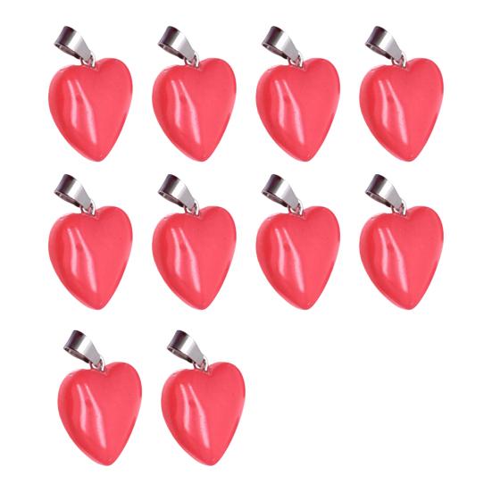 Heart Shape Pendant Necklace Charm 20mm Love Heart Shaped Pendant Jewelry Accessory for DIY Crafts Necklaces Bracelets Key Chains