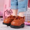 Dress Up Obitsu11 Shoes With Shoelace Cowhide Dolls Shoes Fashion Doll Leather Boots  1/12BJD