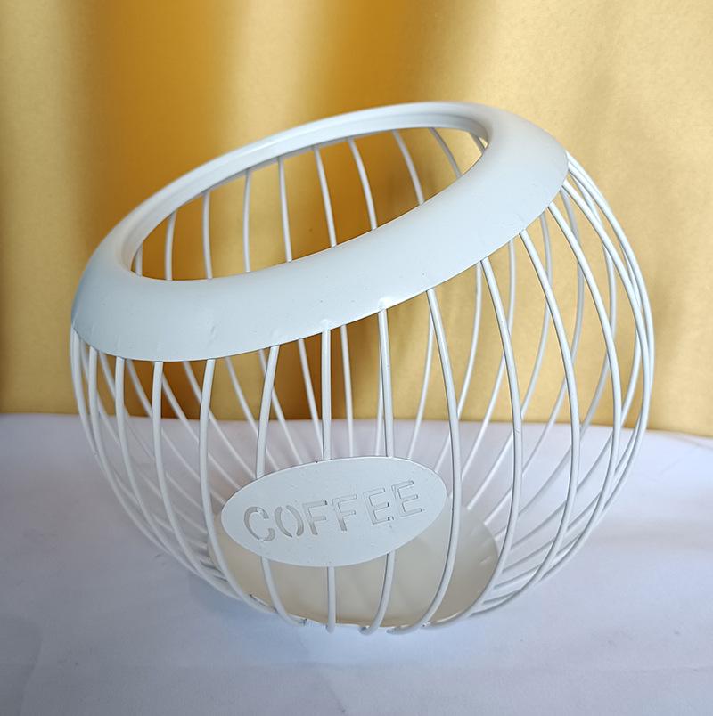 European-Style Irregular Wrought Iron Fruit Basket & Coffee Capsule Rack