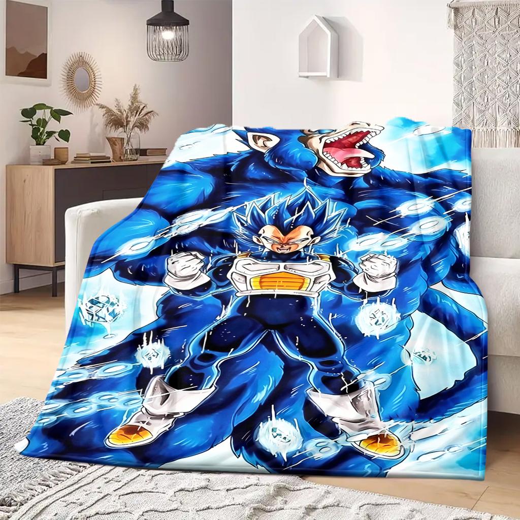 Dragon Ball Z Print Blanket Warm Comfortable Flannel Blanket Suitable for Bedrooms,Sofas, Beds,Chairs,Travel 28