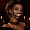 Safe Skin Friendly Makeup Tattoos 3Pcs Realistic Scary Mouth for Halloween Zombie Vampire Clown Party, Waterproof Spooky Theme Party Accessories