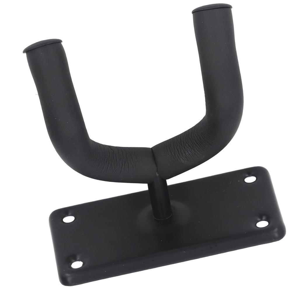 Guitar Wall Mount Hanger Hook 4 Holes Acoustic Electric Bass Metal Holder for All Size Guitars Black