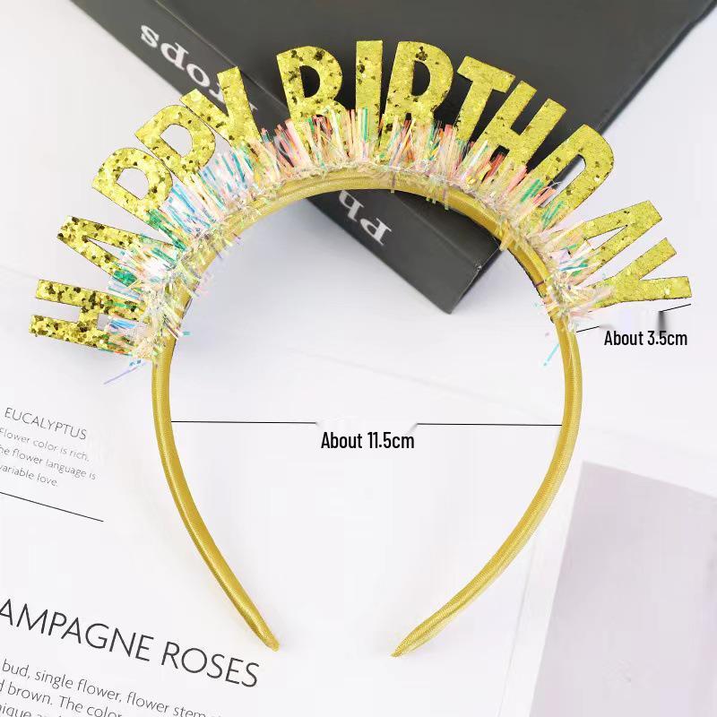 Colorful Flashing 'Happy Birthday' Headband for Kids - Festive Party Dress-Up Accessory