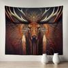Native American Tribal Elk Head Tapestry