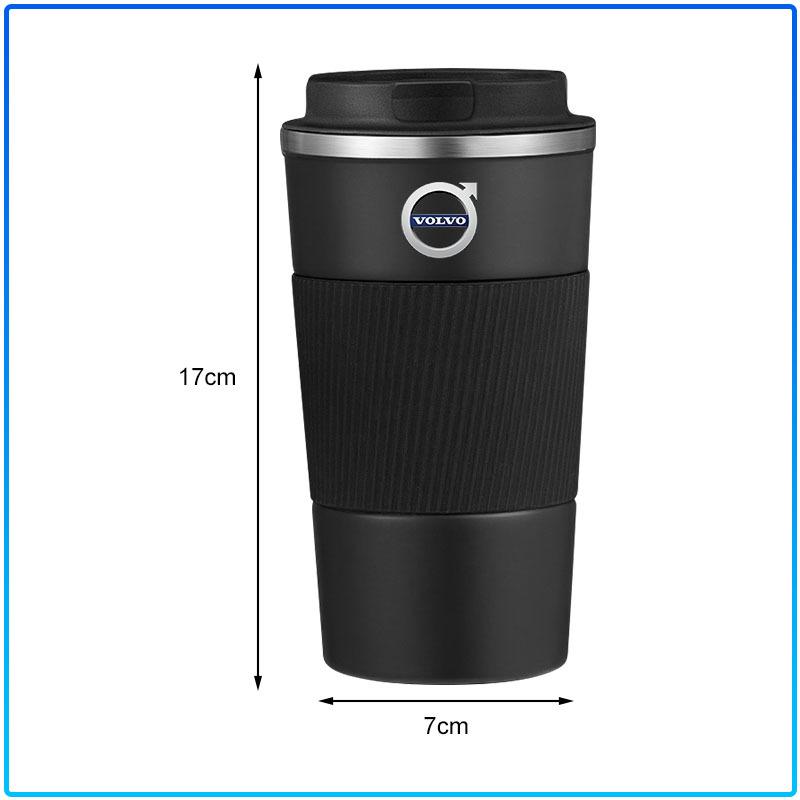 Car Stainless Steel 304 Coffee Thermos Mug Leak-Proof Non-Slip sticker For Volvo XC90 XC60 XC40 V40 V50 V60 S40 S50 S60 S70 S80 S90 240 C70 Vnl Truck