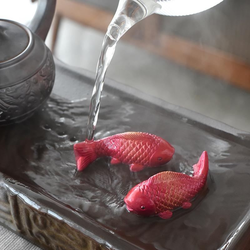 Teetisch Atmosphäre Dekoration Interessant China-Chic Farbwechselnder Fisch Tee Haustier Tischdekoration Kann Tee aufgießen und mit Tee spielen