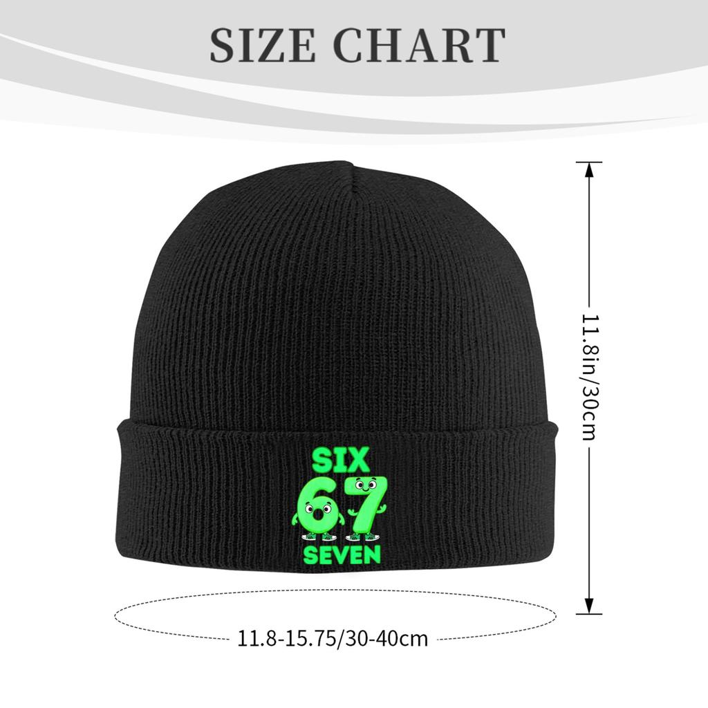 67 Six Seven 6-7 Funny Italian Brainrot Knit Hat Beanies Autumn Winter Hat Warm Unisex  Color  Cap Men Women Gifts,