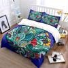 Colorful Floral Mandala Art Decor Soft Skin-Friendly Bedding Set Includes 1 Duvet Cover And 2 Pillowcase Gift