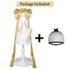 Sailor Moon Tsukino Usagi Long Curly Blonde Ponytails Wig with 2 Pongtails with Wig Cap for Halloween Costume Party